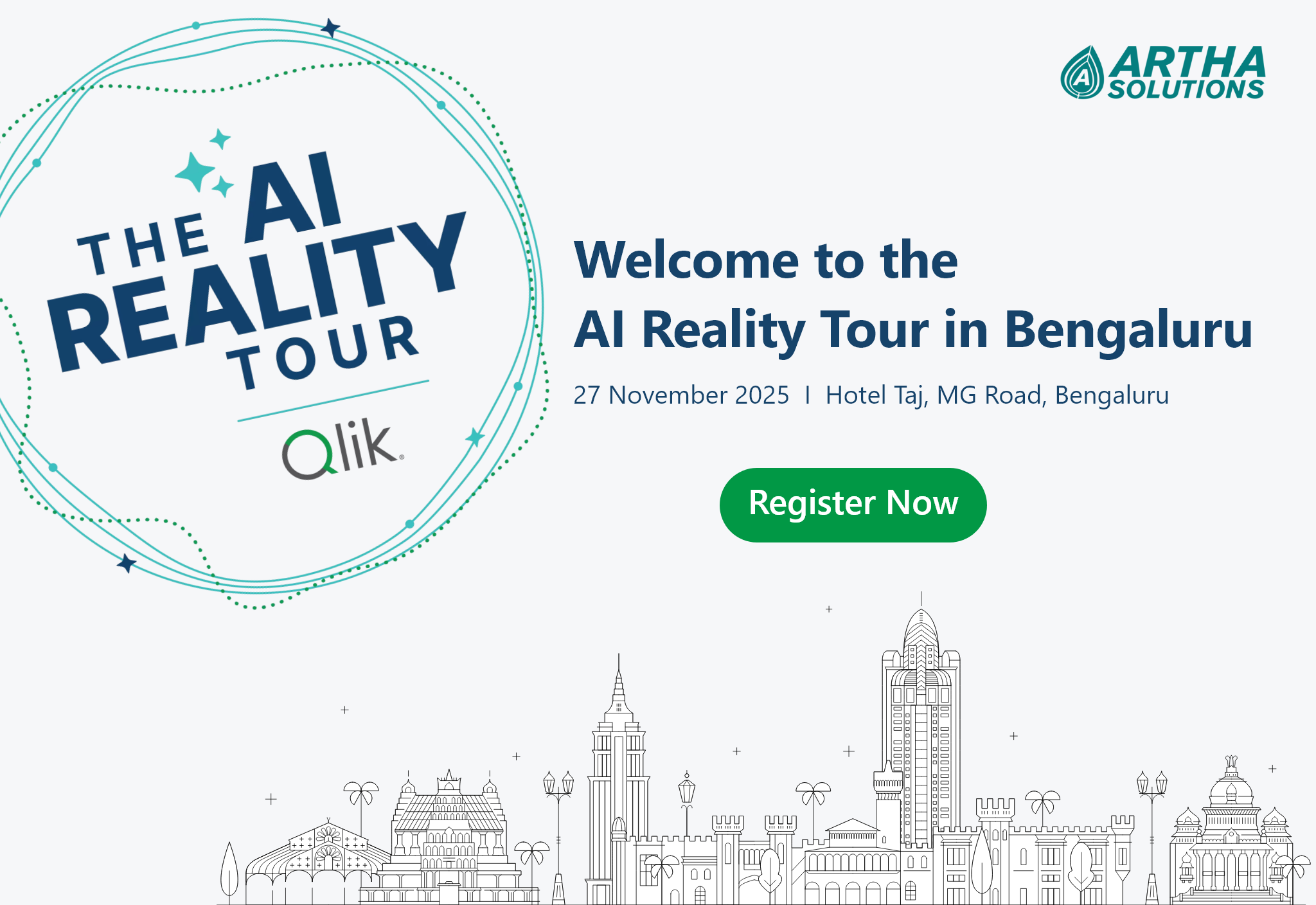 Artha Solutions is proud to host Qlik AI Reality Tour 2025 Bengaluru